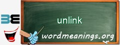 WordMeaning blackboard for unlink